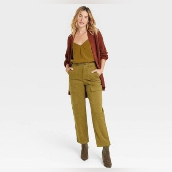 Universal Thread Pants - #211 Universal Thread Women's Utility Cargo Pants High-Rise Loose Fit Stretchy